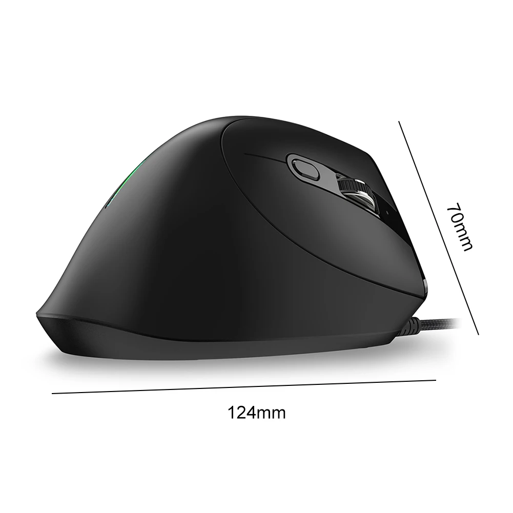 ZELOTES T-50 USB Wired Vertical Optical Mouse 9 Buttons Gaming USB Wired Mice 12800 DPI Adjustable for PC Computer Accessories