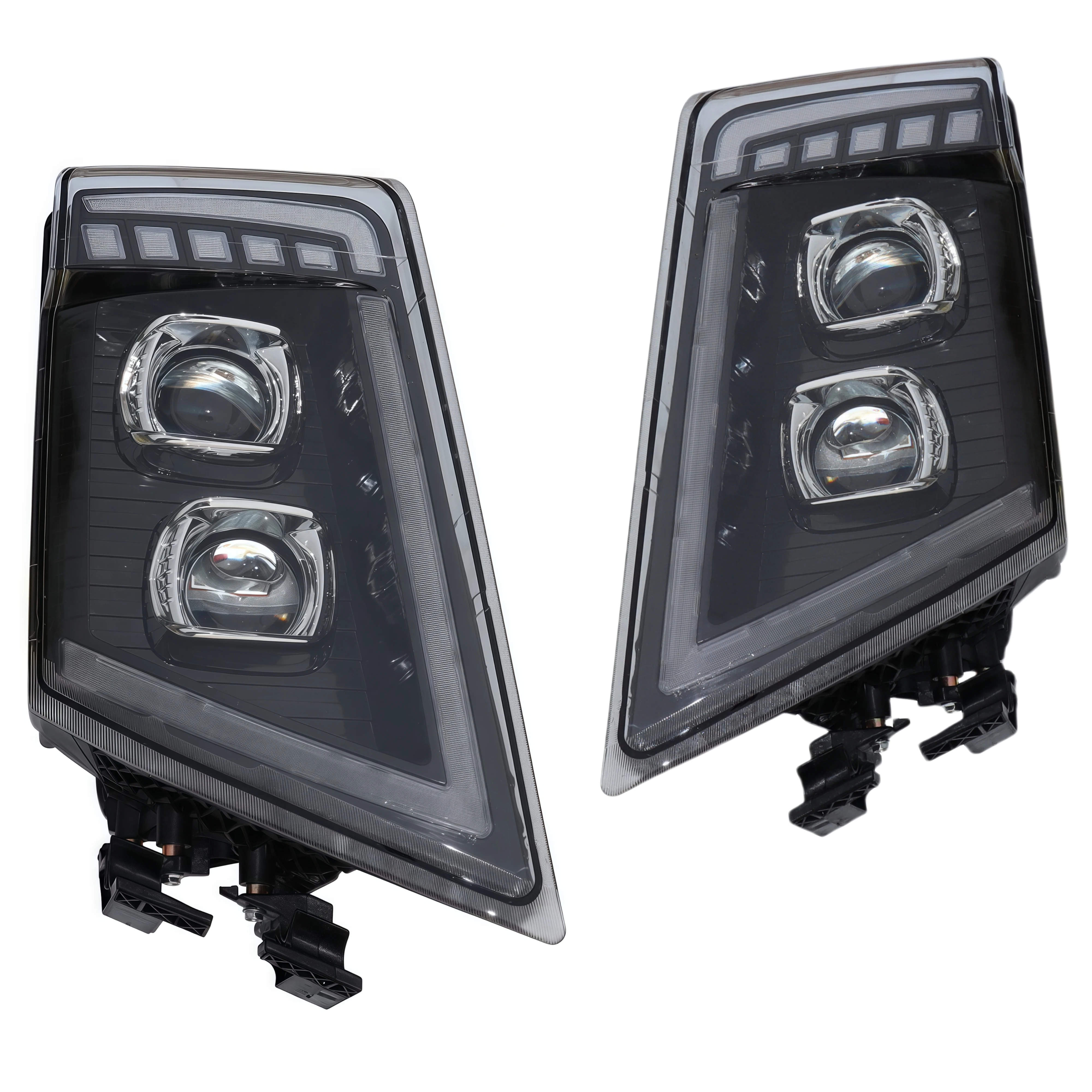 Latest Upgraded Version 1pcs 24V Full LED Headlight Fit For Volvo FH13 FM Heavy Lorries