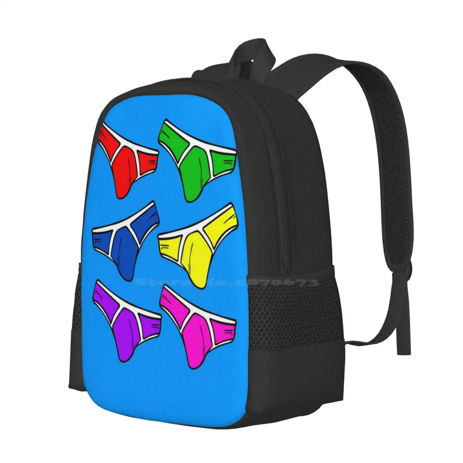 Brief Fling 3D Print Design Backpack Student Bag Mens Briefs Mens Underwear Pants Men