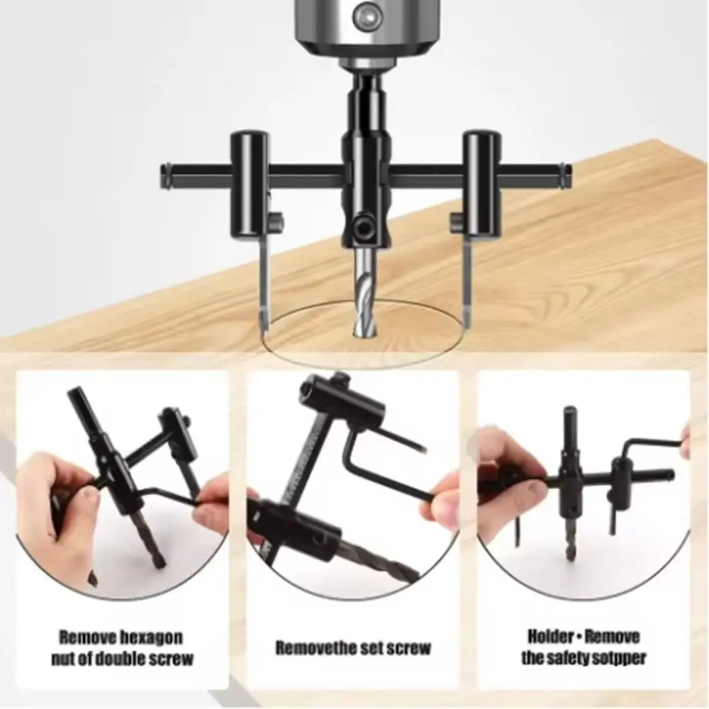 

Adjustable Hole Cutter Aircraft Type 45 Degrees Chamfer Circle Hole Cutter High Strength Hard Drill Bit Professional