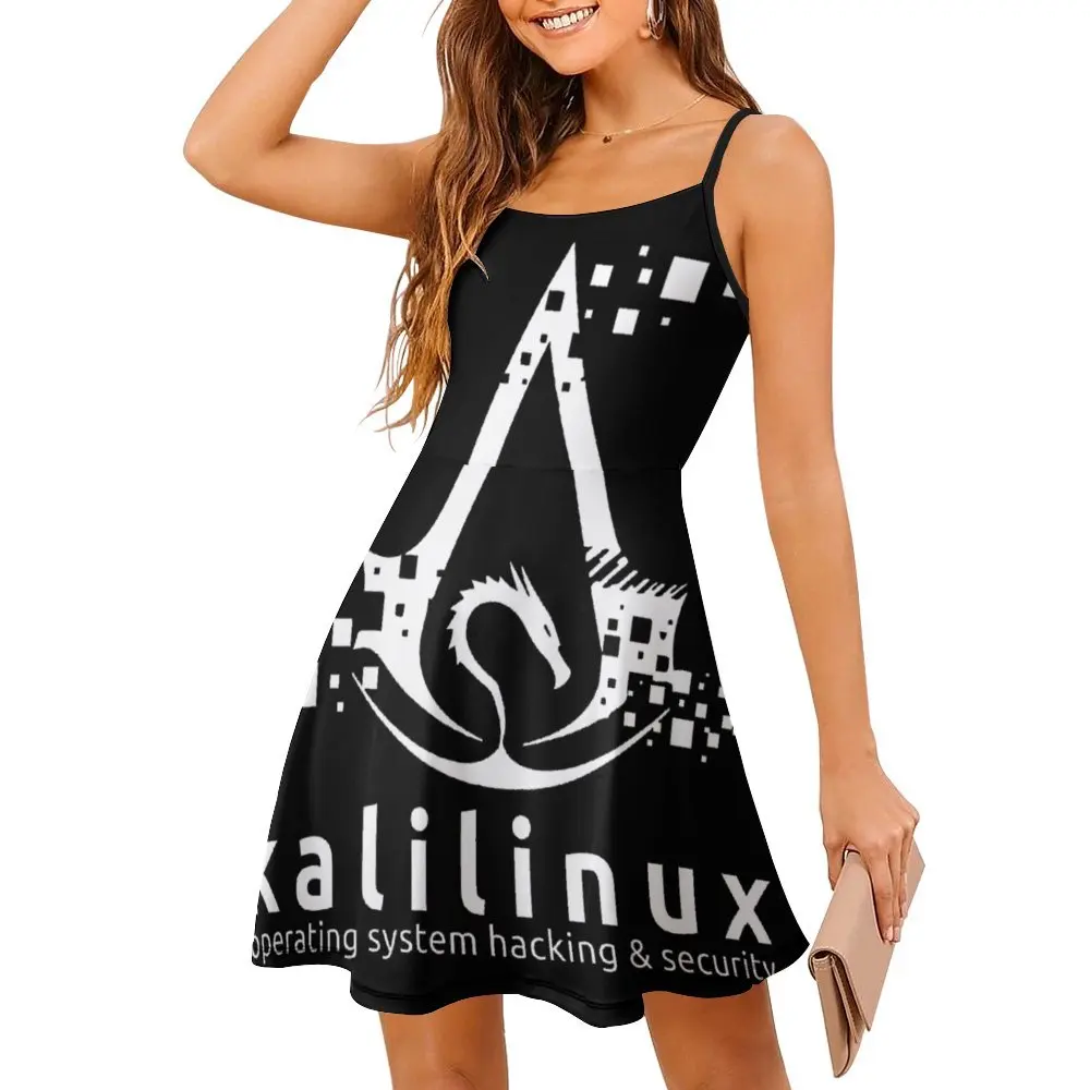 Kali Linux Sistema Operativo Hacking And Security para mujer, Sling Dress, Humor Graphic The Dress, Classic, Sexy, vestido de cóctel para mujer