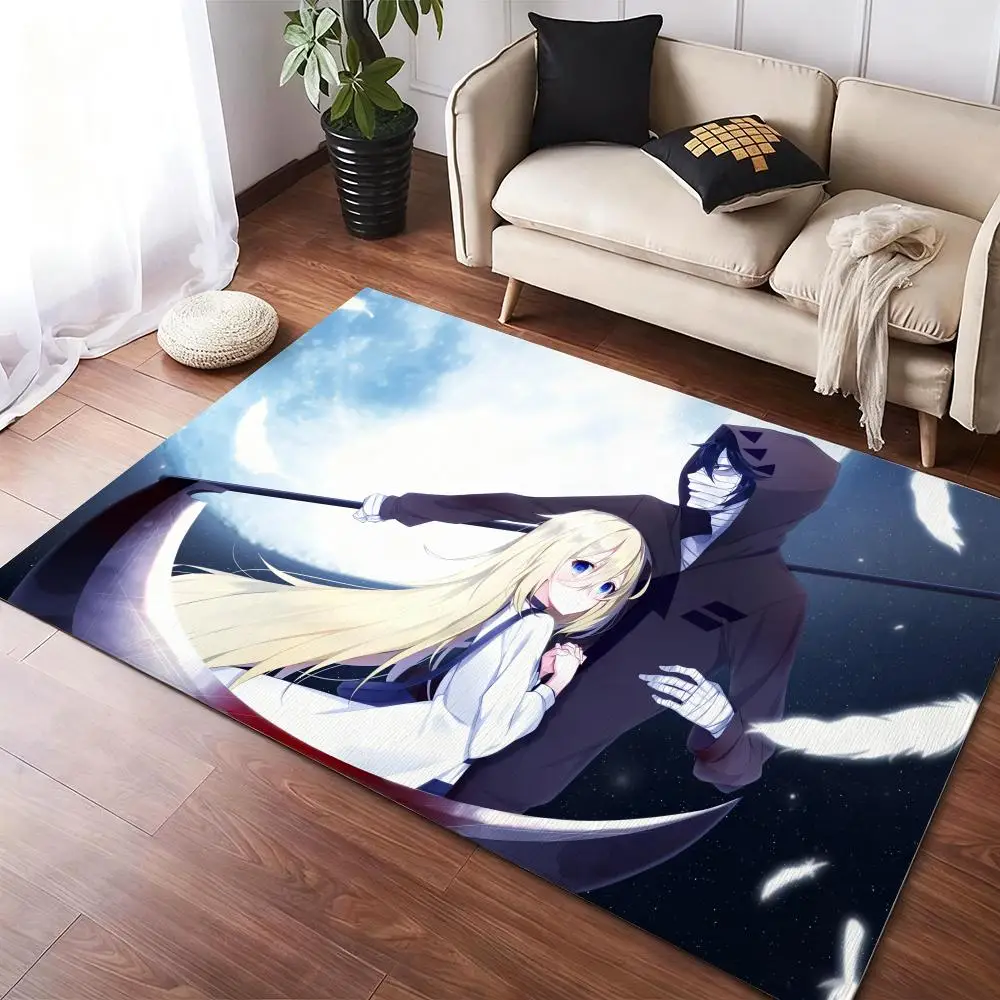 

A-angels of D-Death cute Floor Mat Soft Thickened Non-Slip Door Mat for Living Room Home Decor Flannel Rugs