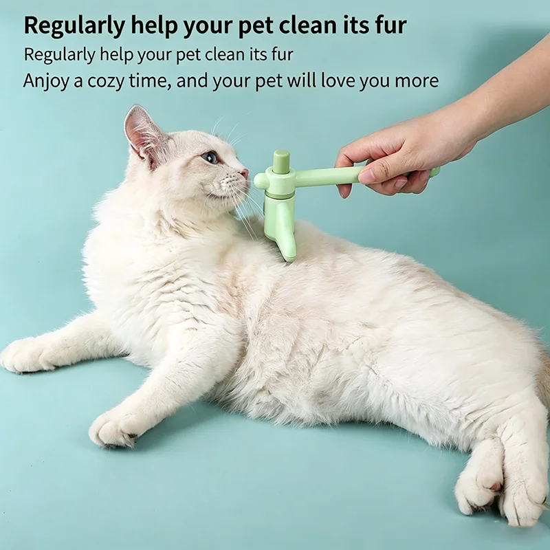 360 Rotating Pet Slicker Comb Double Layer Tooth One Click Hair Release Deshedding Detangling Brush For Cats Dogs All Fur Types
