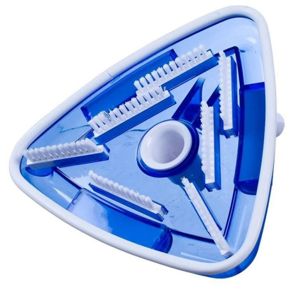 Pool Vacuum Head with Triangular Geometry for Enhanced Suction - Transparent Plastic 29x10cm Blue for Vinyl Pools