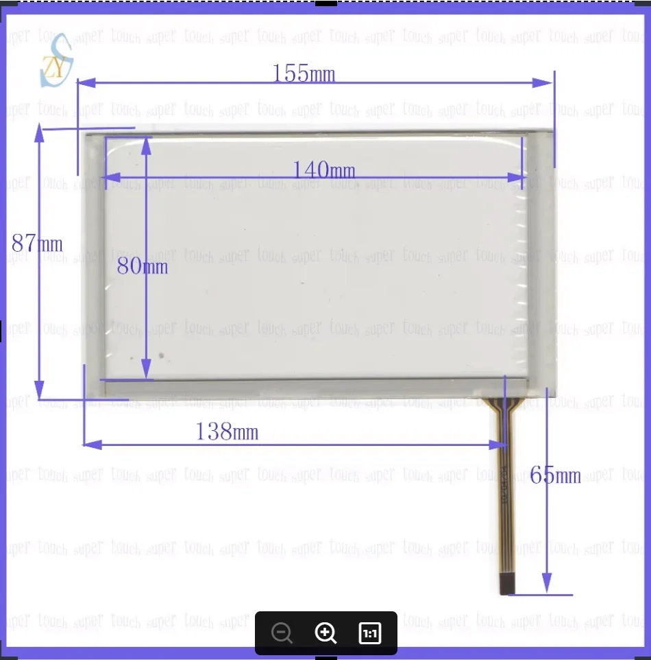 

ZhiYuSun 155mm*87mm KL-TP-2073 6.2inch Touch Screen glass resistive USB touch panel overlay kit 155*87 TOUCH SCREEN