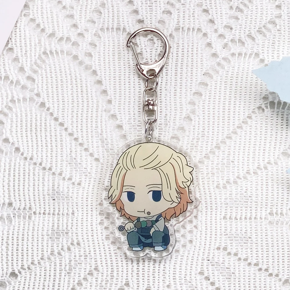 8Pcs Anime Figures Tokyo Revengers Car Keychain Acrylic Keyrings Bag Charms Backpack Pendant Funny Prop Decoration Friends Gift