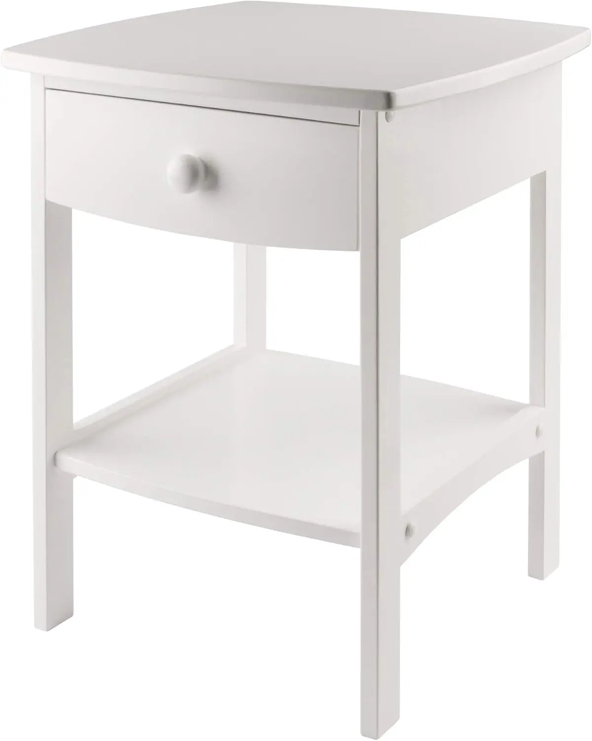 Wood Claire Accent Table, White