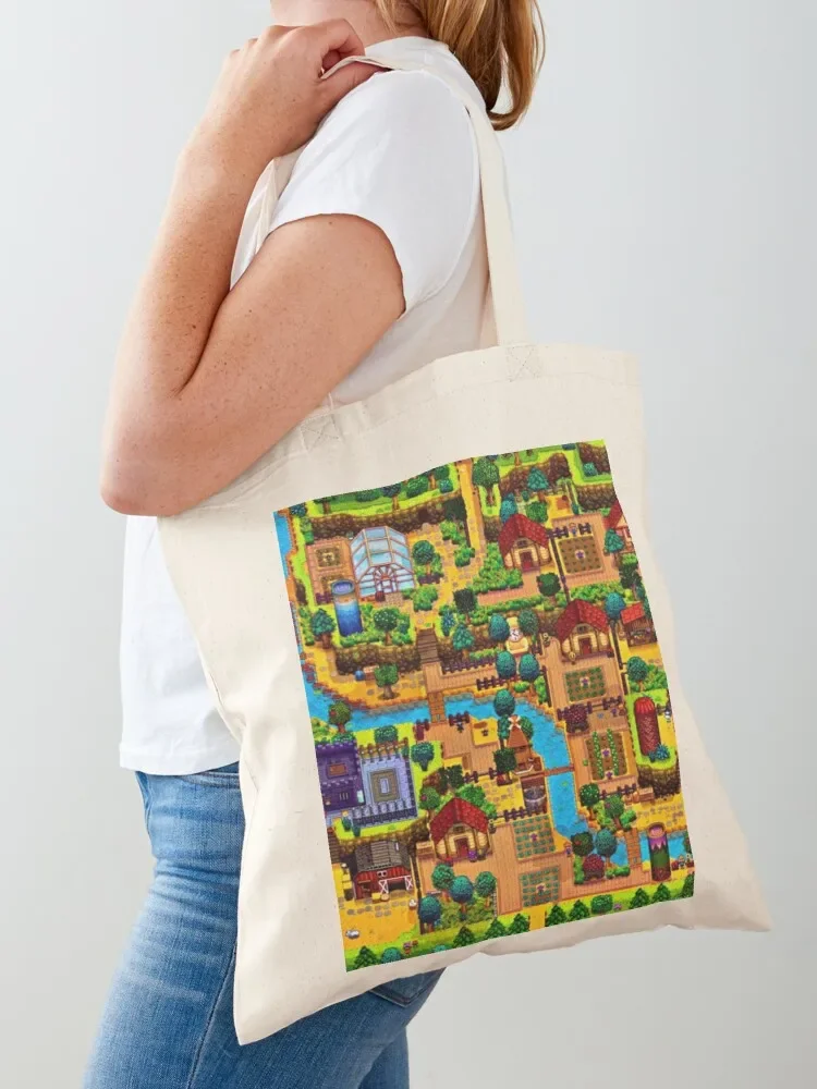 

Stardew valley map Tote Bag bags for women Gift bags sac pour femme shopper bags