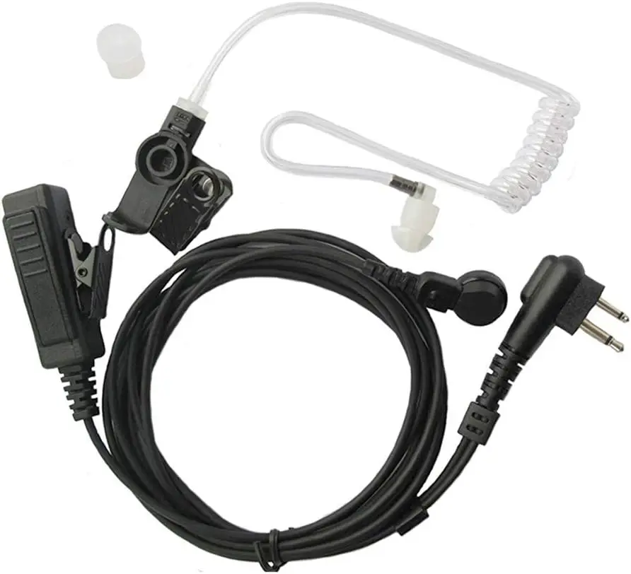 PTT Mic Covert Acoustic Tube Earpiece Headset for Motorola Radio BPR40 CP200 CLS1100 CLS1410 CP185 DEP450 EP450 RDU4100