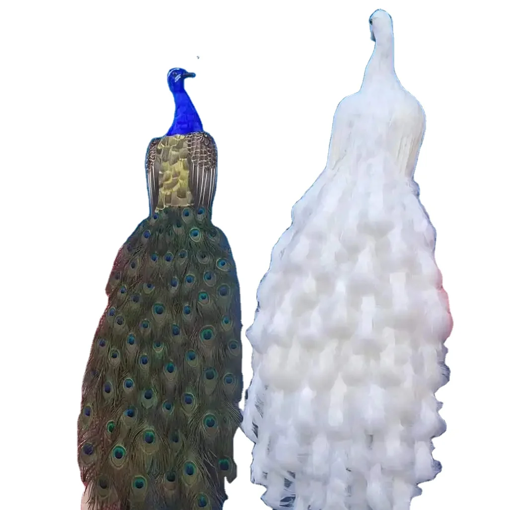 

Large Size Photography Props Wedding Party Decoration Simulation Peacock Real Looking Feather Peacock