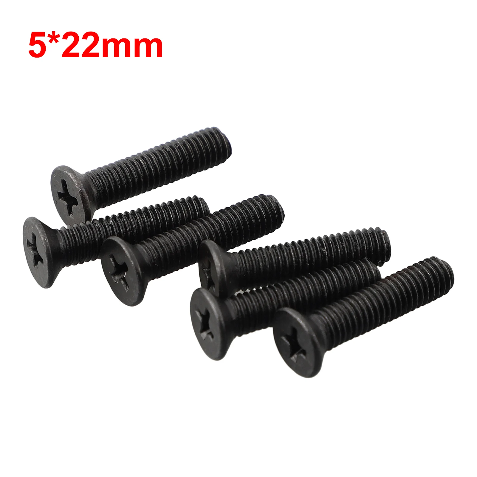 6Pcs Drill Chuck Shank Adapter Screw M5/M6 22mm Left Hand Thread Fixing Screws Metal Tools Accessories