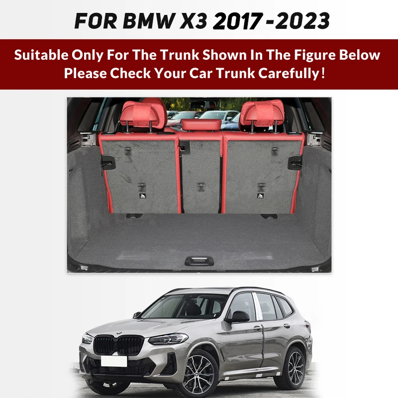 Car Trunk Mats For BMW X3 MK3 G01 2017-2023 2022 2021 20 19 18 Custom Floor Mat Auto foot Pads Carpet Cover Interior Accessories