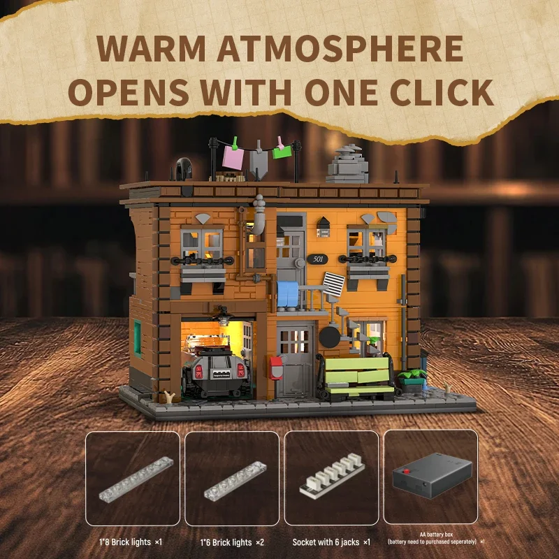 2284 قطعة اللبنات الإنجليزية المنزل الرجعية مع سيارة Moc نموذج الطوب سطح المكتب الديكور Diy بها بنفسك لعب للأطفال هدايا عيد