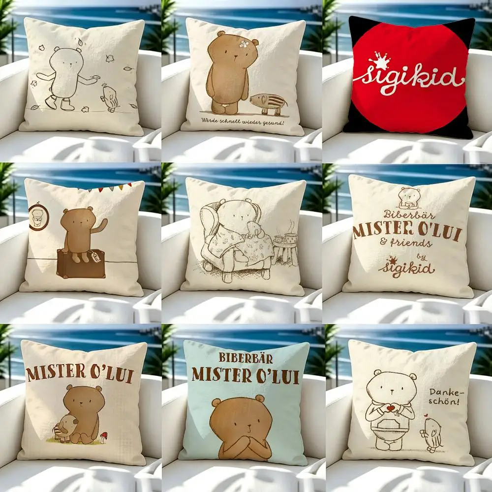 Brand sigikidS Cushion Cover Soft Pillow Cover Two‑Side Printing Throw Pillow Case for Sofa Pillowcase Home Decoration