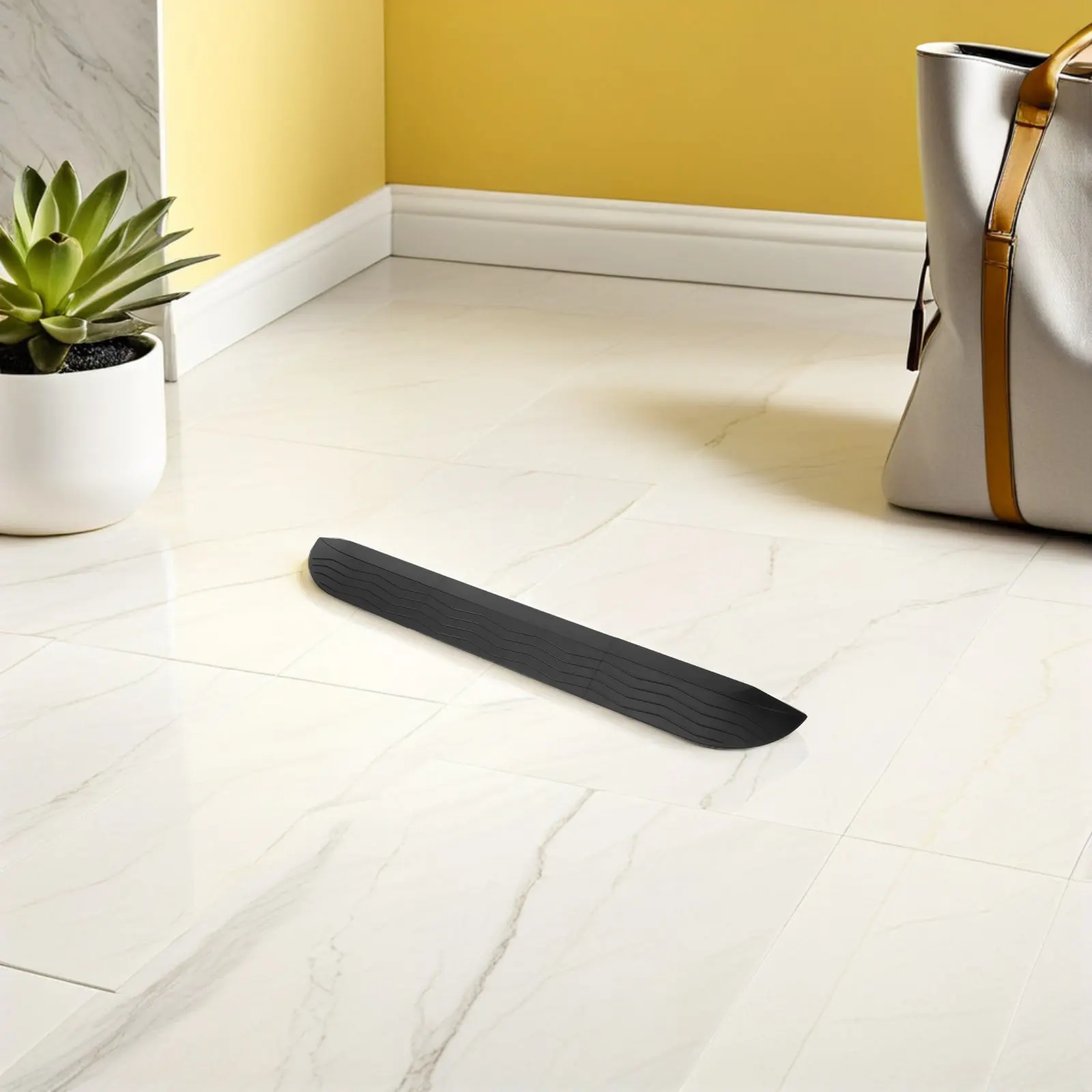 Doorway Threshold Ramp for Sweeping Robots 22.8x2.8 Inch Self-Stick Mobility Ramp Pad Carpet Bathroom Garage Floor Wheelchairs - view 2