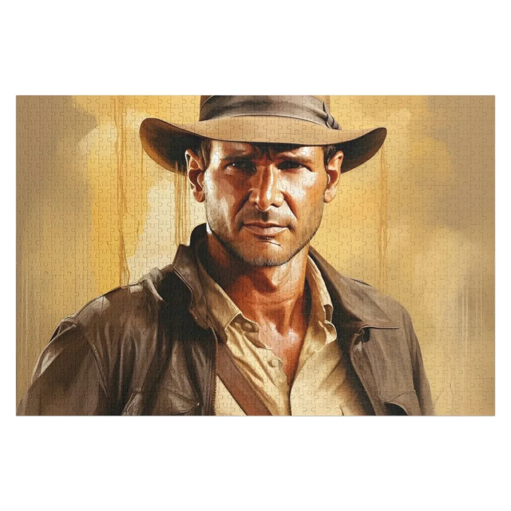 

Indiana Jones Paint Artwork Jigsaw Puzzle Personalized Toys Wood Adults Christmas Gifts Christmas Toys Puzzle