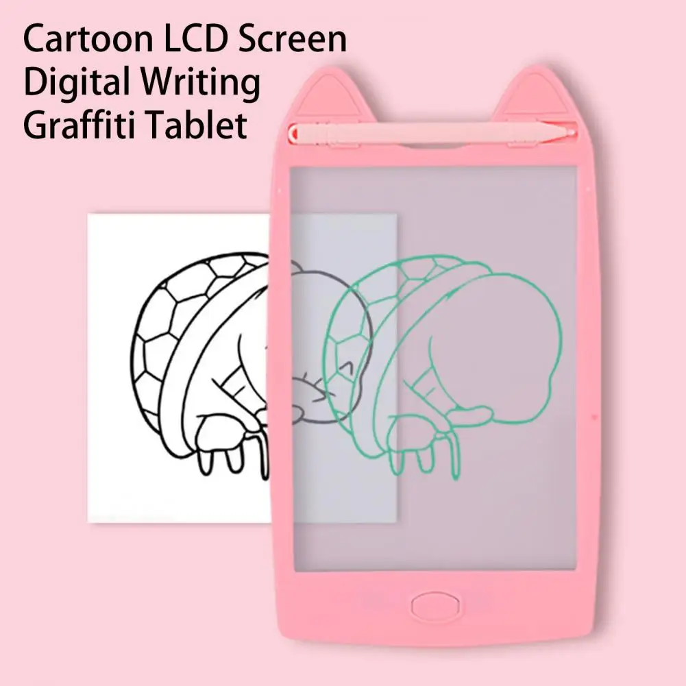 子供のためのスムーズなライティングタブレット,教育玩具,8.5インチの漫画LCD,透明な電子グラフィティボード