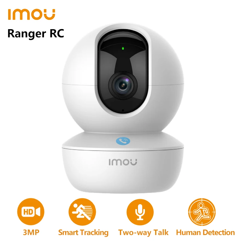 

IMOU Ranger RC 3MP Wifi Indoor Security Camera One-touch Call Smart Ai 360 Camera Human Detection Auto Tracking Built-in Siren