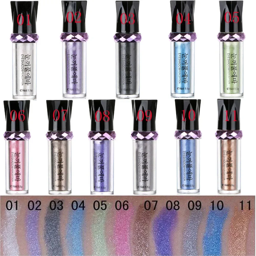 Single Color Glitter Eyeshadow Roller Shimmer Eyeshadow Pigment Stick Green Eyeshadow Primer Palette Neon Eyeshadows Make Up