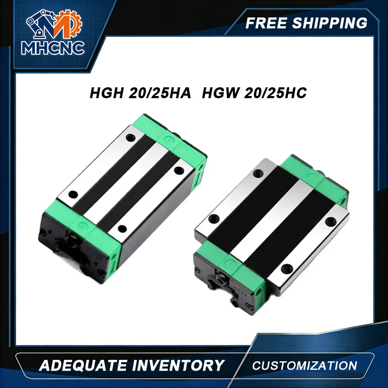 mhcnc-hgh20-25ha-hgw20-25hc-リニアスライダーブロック-hgr20-25-リニアガイドレール-cnc-ルーターロボットアームオートメーション-diy-パーツ
