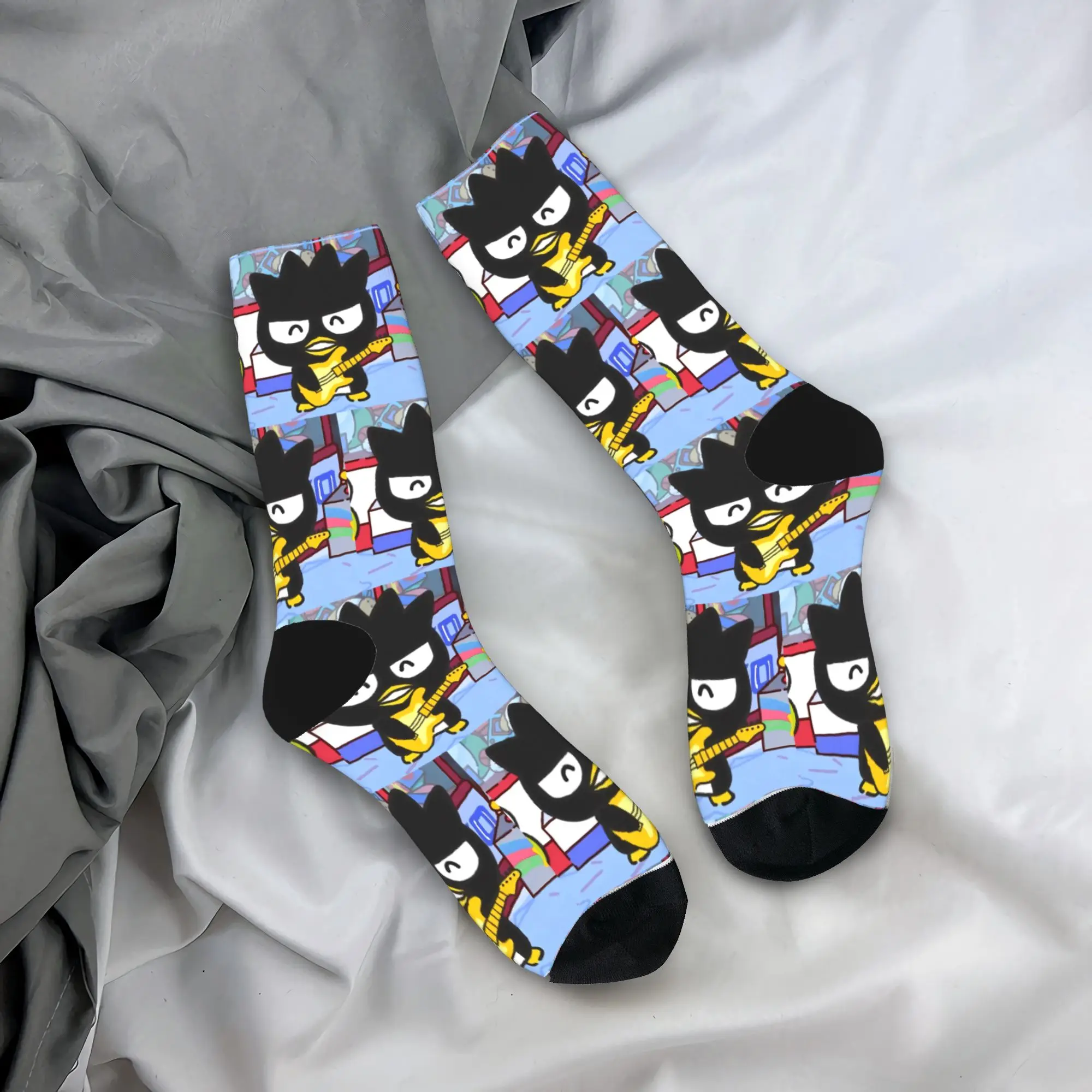 

Badtzs Marus Socks Cute Penguin Fashion Stockings Adults Men Comfortable Cycling Socks Spring Pattern Non Slip Socks
