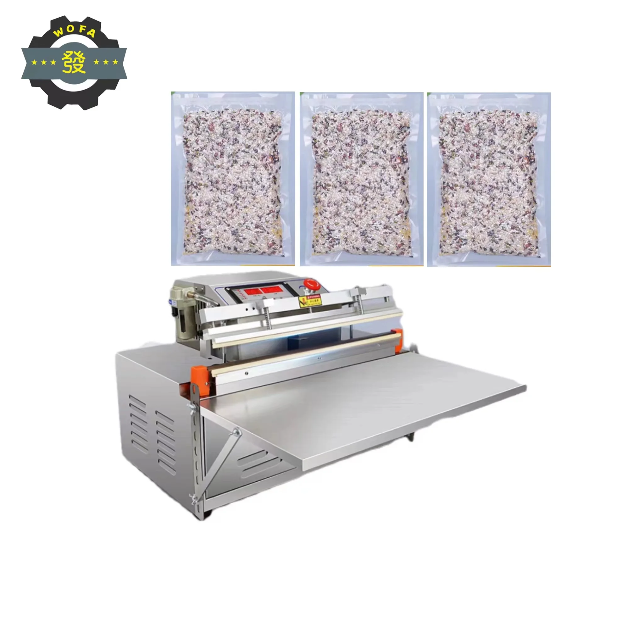 Jiahe industrial plastic bag sealer  out suction vacuum packing machine 500 mm commercial vacuum sealer machine for food