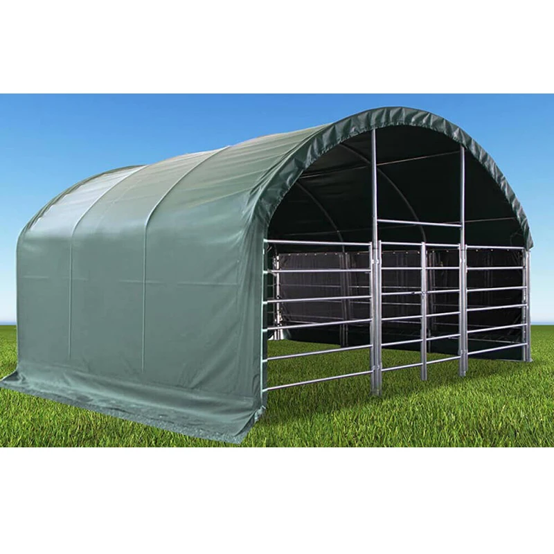 Factory Wholesale Cheap Price 12m  Waterproof PVC  Fabric Farm Storage Tent Animal Shelter Horse Fence Farm Control Shed