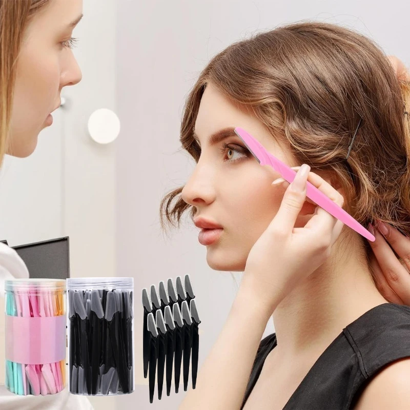 5~30PCS Brow Razor and Face Razor for Women and Men, Eyebrow Hair Trimmer and Shaver with Protective Cover,Safe