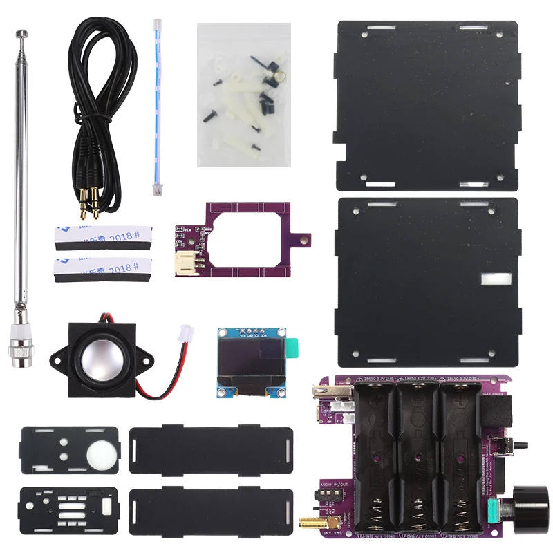 

K3 150kHz-1300MHz Aviation Full Band Receiver Kit Wireless Digital Audio Terminal Unassembled Black Transparent Shell