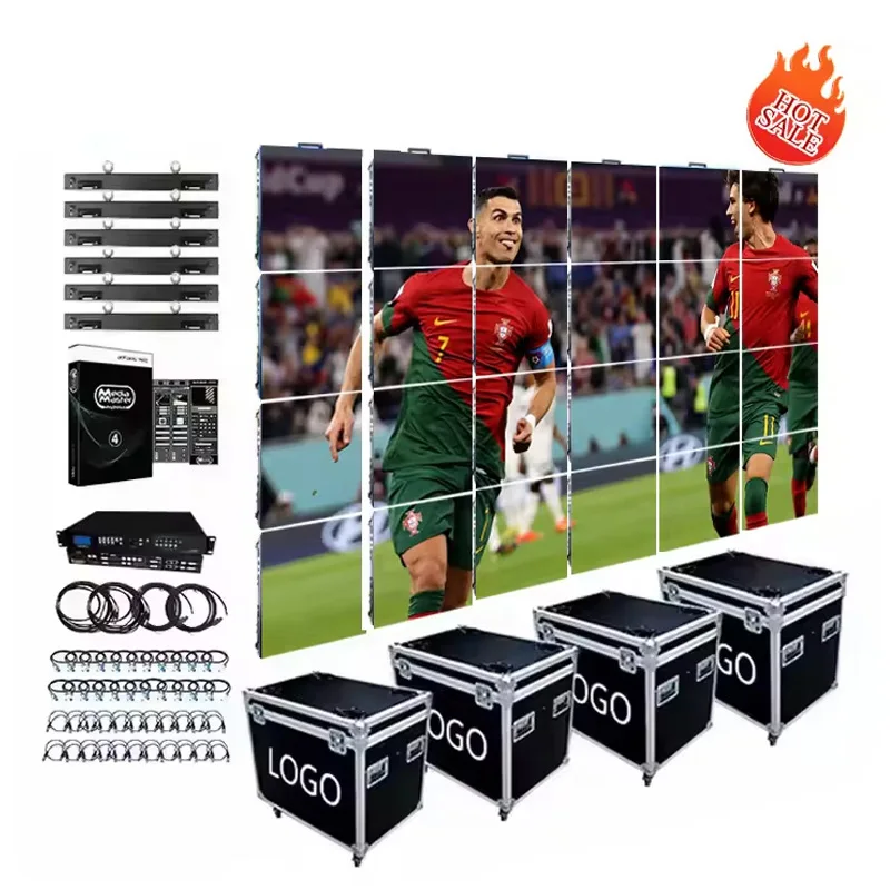Outdoor P3.91 LED Display 500x1000mm Die Casting Aluminum Panel High Brightness Waterproof LED Video Wall Factory