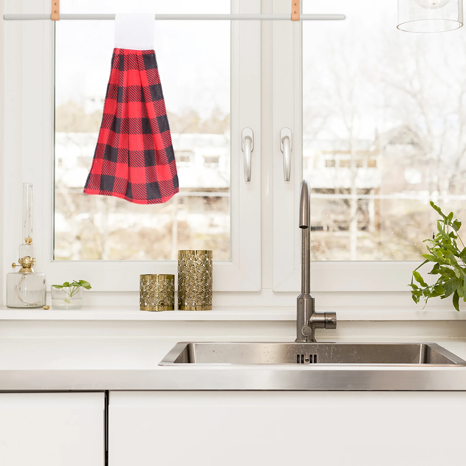 

Hand Towel Super Absorbent Quick Dry Bathroom Kitchen Hanging Cloth Christmas Theme Xmas Decor Fast Drying Wipe Travel Home