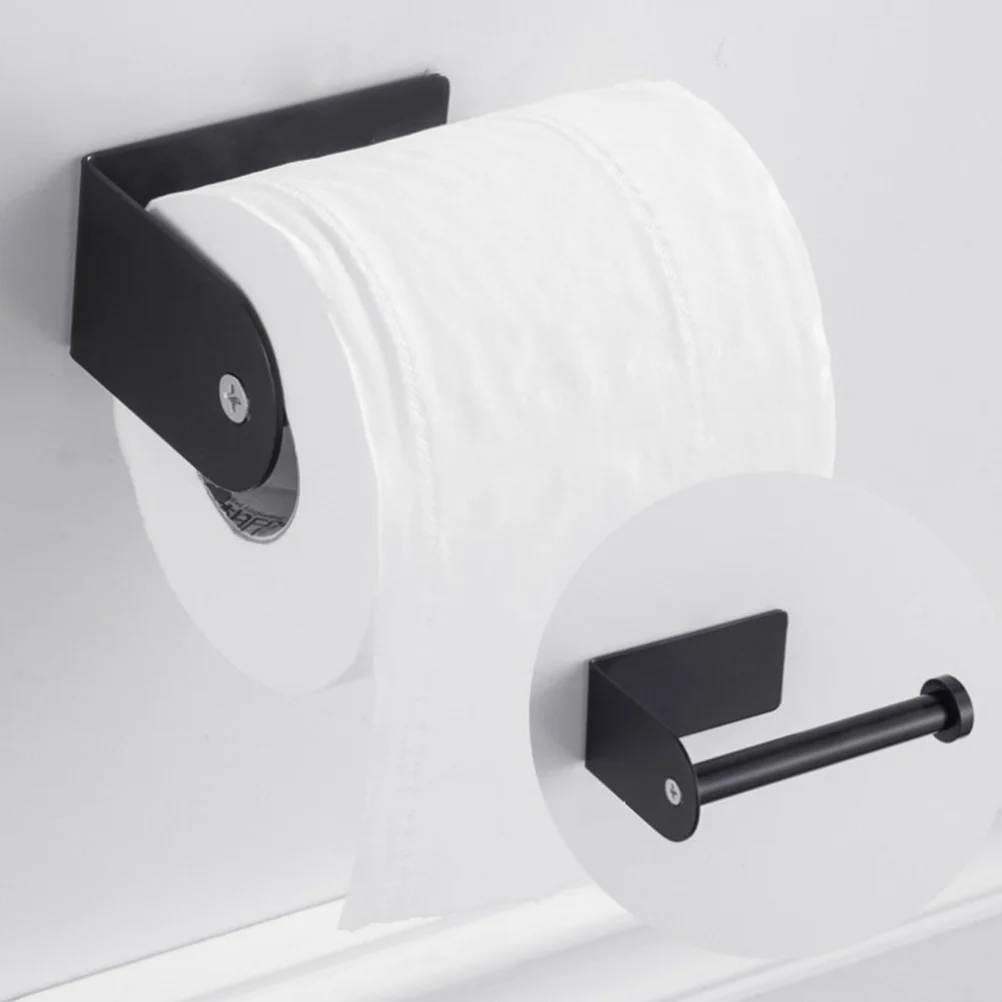 الفولاذ المقاوم للصدأ حامل المناشف الورقية السوداء اضافية كبيرة لفات الأنسجة رف معلق تخزين الرف ملحقات الحمام حامل الأنسجة