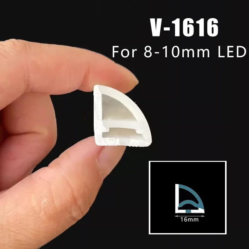 12 فولت Led سيليكون حبل ضوء مقاوم للماء V-نوع مرنة هلام السيليكا أنبوب Led قناة الناشر خزانة جدار إضاءة الحديقة في الهواء الطلق