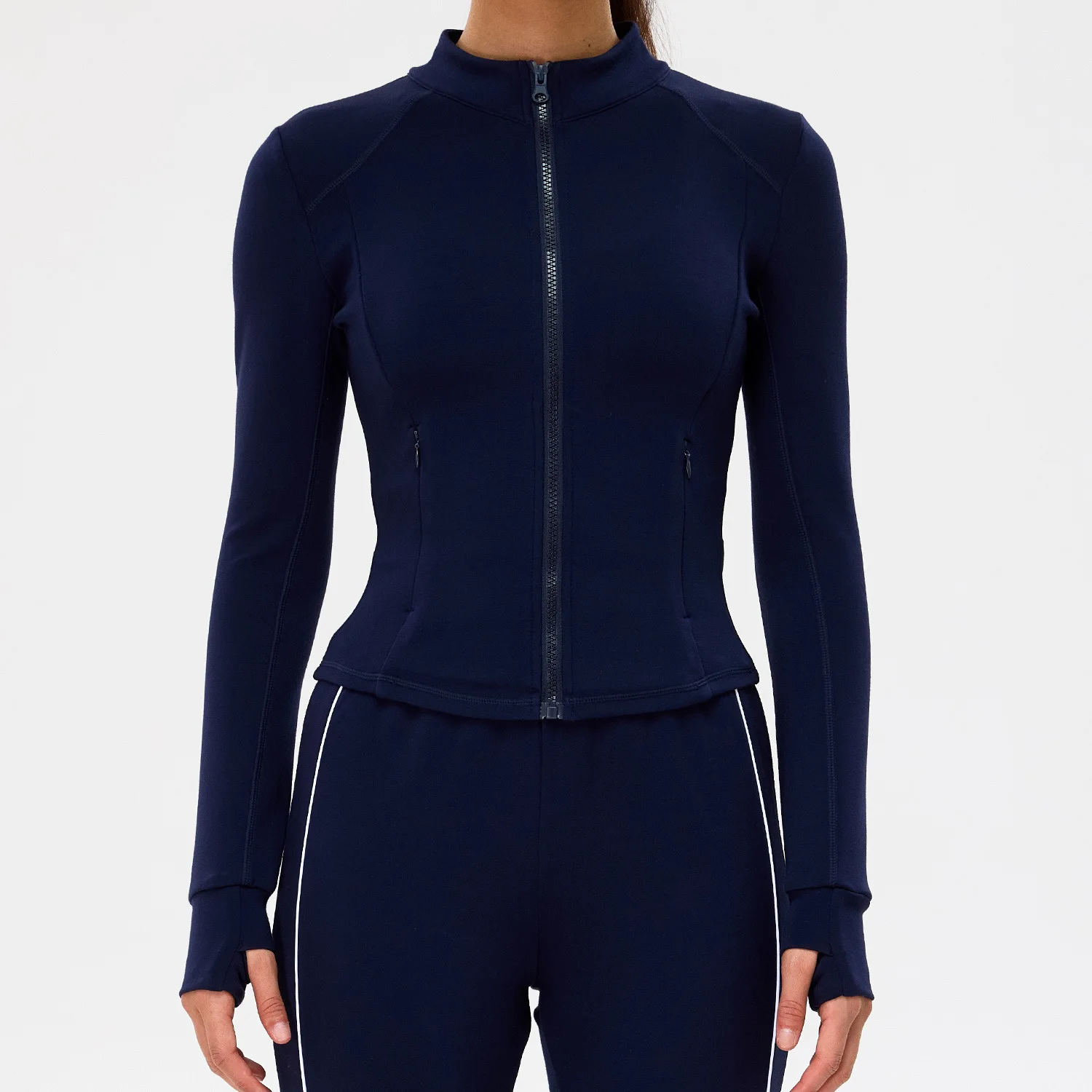 Sport Jacket Women Long Sleeve Top Yoga Shirt Workout Coat Gym Training Clothing Yoga Sportswear Elastic Fitness Long Sleeved