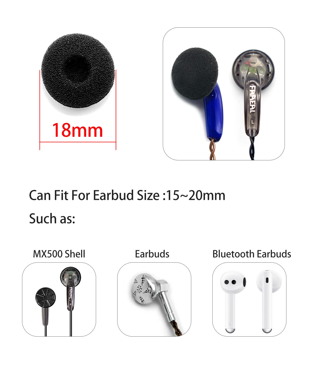 15 Pares de Almofadas de Substituição para Fones de Ouvido, Pontas de Espuma Macia, Protetores de Ouvido, Capas de Esponja para AirPods e Fones de Ouvido iPod