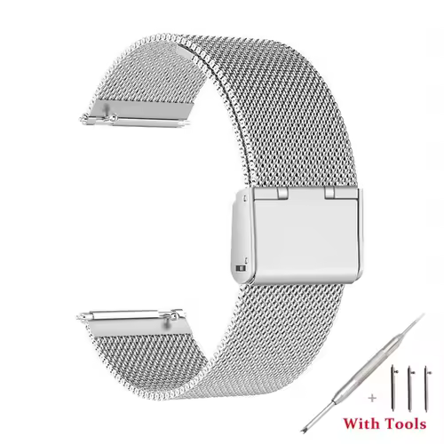18mm 20mm 22mm 24mm Width Quick Release Full Stainless Steel Watchband Wristwatch Universal Flat Head Watch Strap Accessories - Image 11
