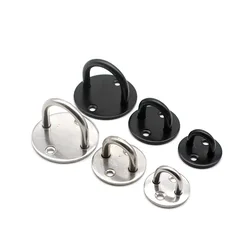 Stainless Steel Staple Ring Hooks Fixed Pad Eye Plate Deck Door Buckle U-Shaped Heavy Duty Swings Hammock Ceiling Hanging Hanger