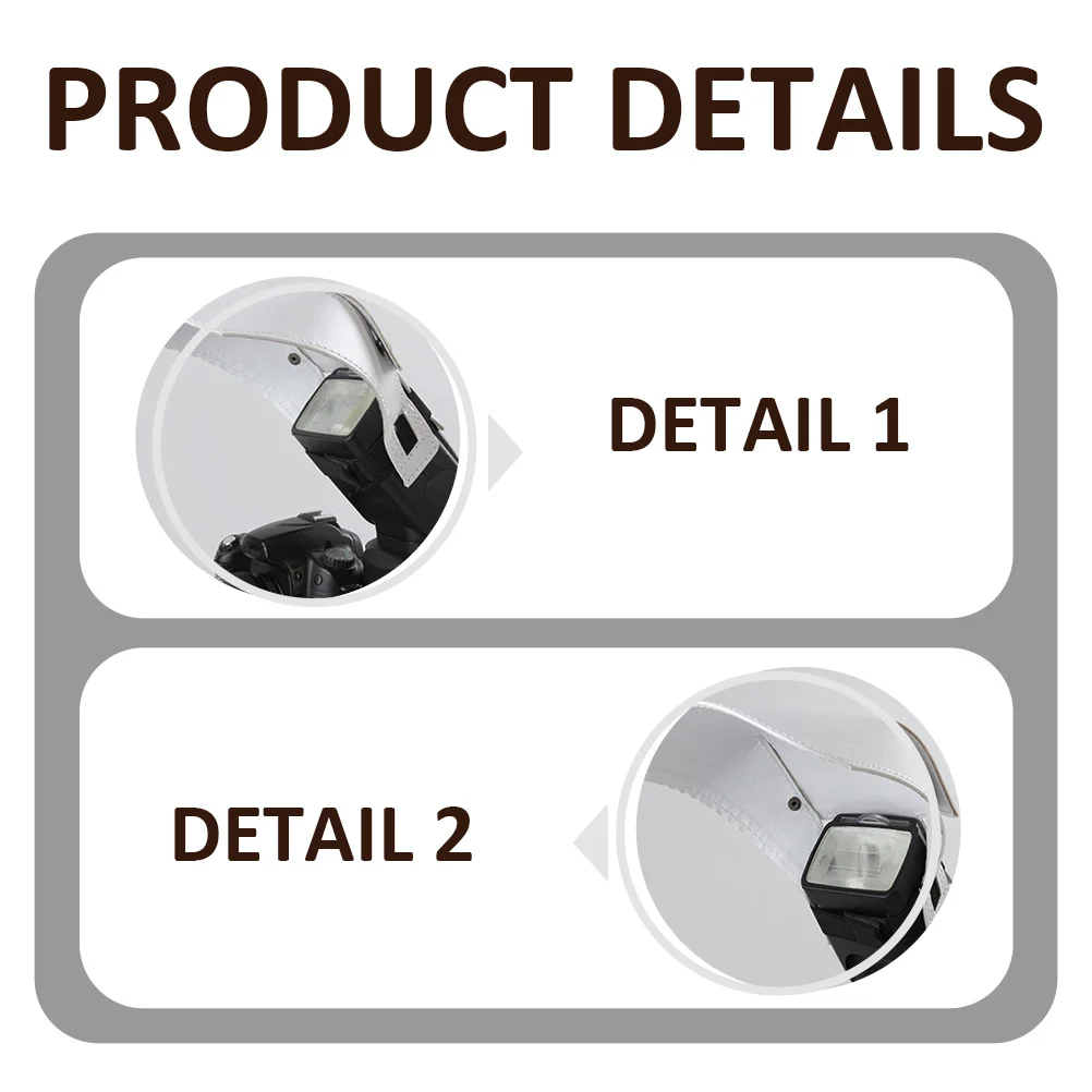 

2 Pcs PU Softbox Photography Reflector Light Diffuser for Studio Video Shooting Indoor Outdoor Camera Accessories