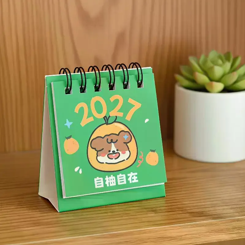 2027 Desk Calendar Mini Portable Travel Calendars: Home Office School Daily Schedule Planning Home Decor