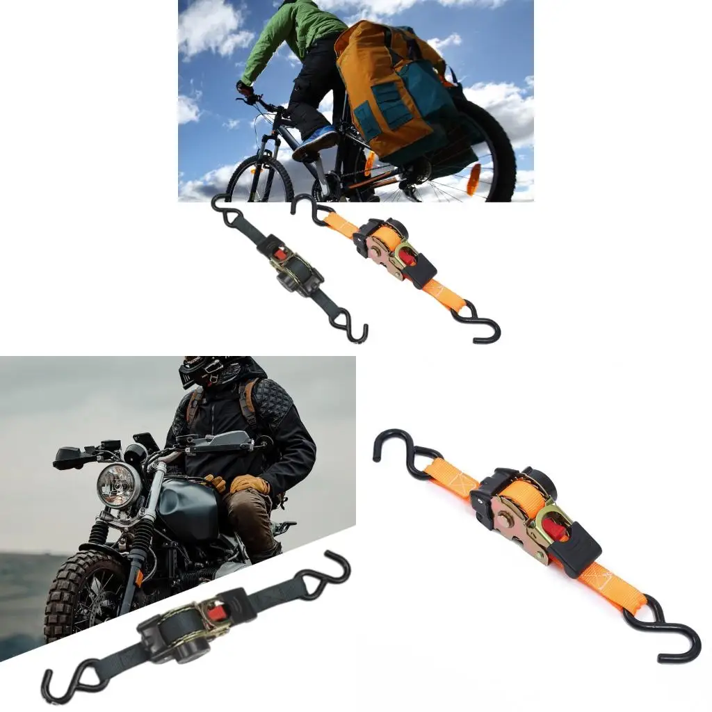 

Automatic Ratchet Straps 2M Length 220lbs Load Bearing Capacity For Motorcycle Luggage Vehicle Cargo Secure Fastening