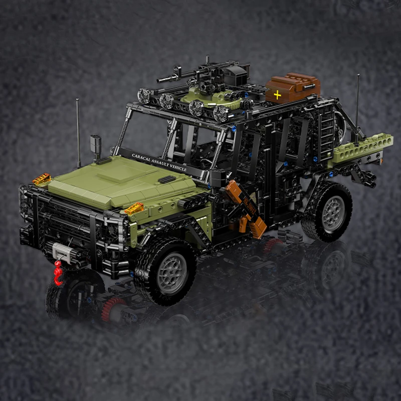 Mould King 20042 véhicule d'assaut caracal technique véhicule blindé blocs de construction militaires assemblage bricolage jouets enfant cadeau de noël