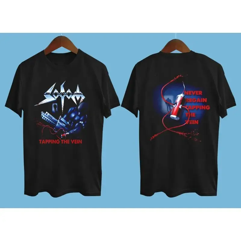 SODOM TAPPING THE VEIN 2 side Black Fan T Shirt AL242
