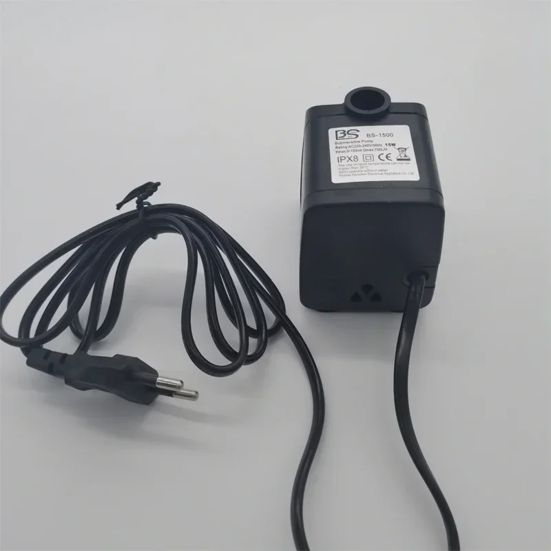 1 PCS AC 220V 15W EU plug Aquarium Submersible Pump Waterproof Fountain Air Fish Pond Waterfall