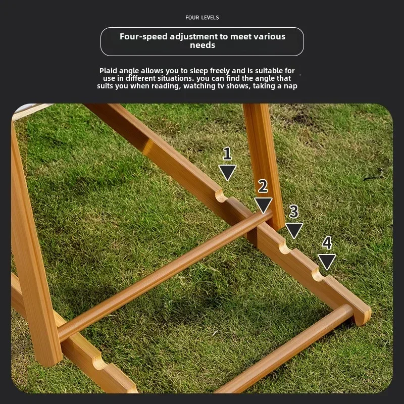 كرسي شاطئ قابل للطي، كرسي صالة قيلولة، كرسي مسند ظهر محمول خارجي، كرسي مسند ظهر، استخدام منزلي مريح، قابل للتعديل