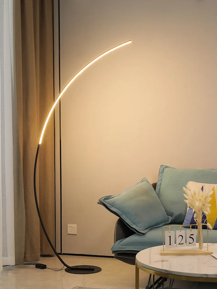 Nordic LED Corner Light Floor Lamps Black White C APP Remote Dimmable Floor Lights Stand Light For Dining Living Room Decor