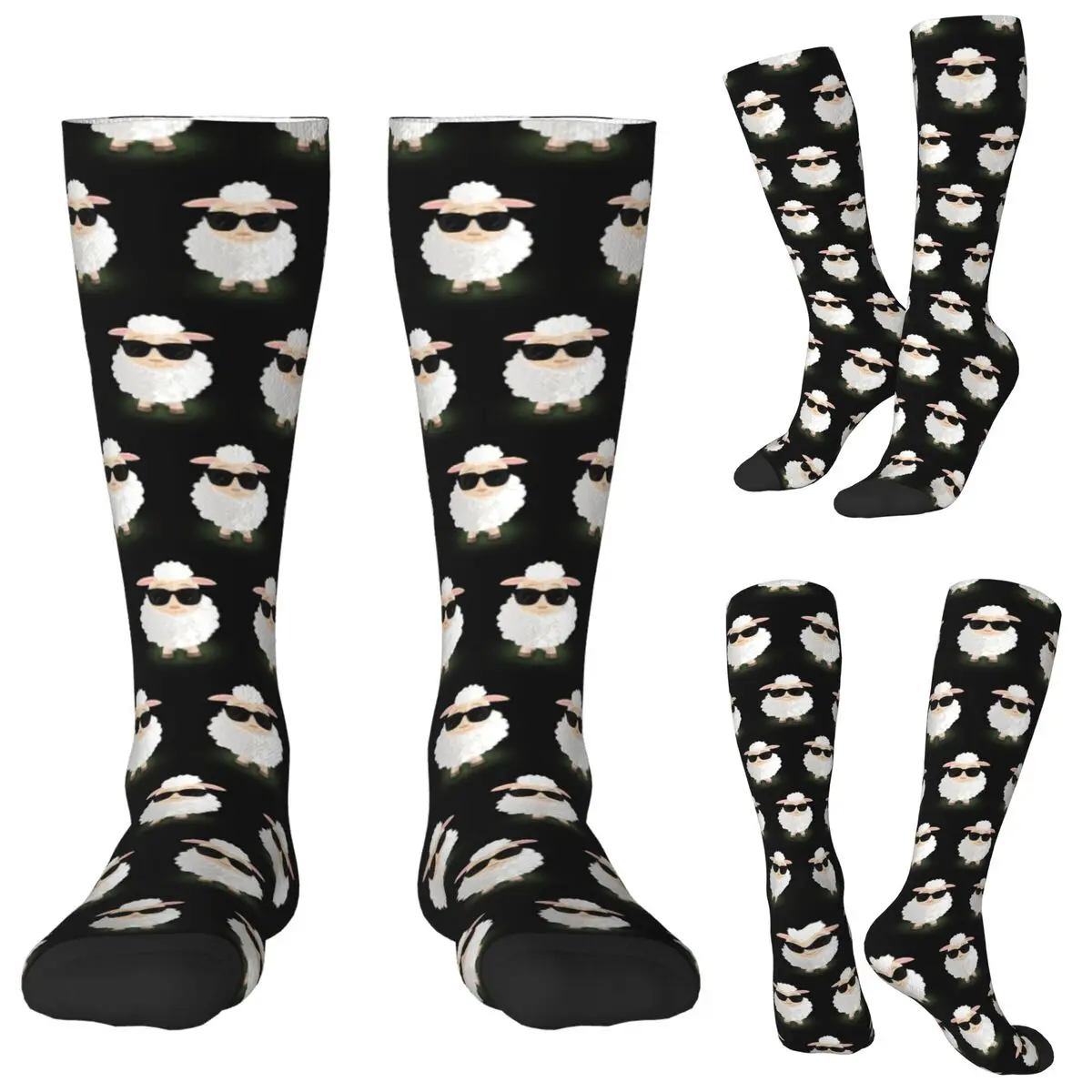 

Cool Sheep Socks Harajuku Stockings All Season Long Socks Accessories for Unisex Christmas Gifts