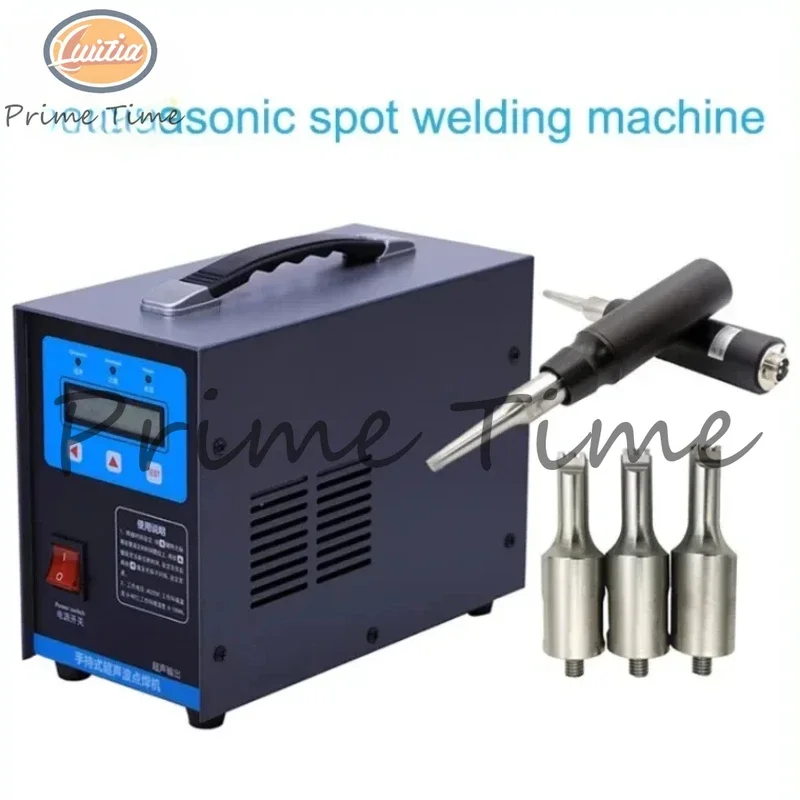 Handheld Ultrasonic Spot Welding Machine Portable Plastic Spot Welder Fabric Plastic Welding Machine 220V 1000W 28KHz 0-15mm