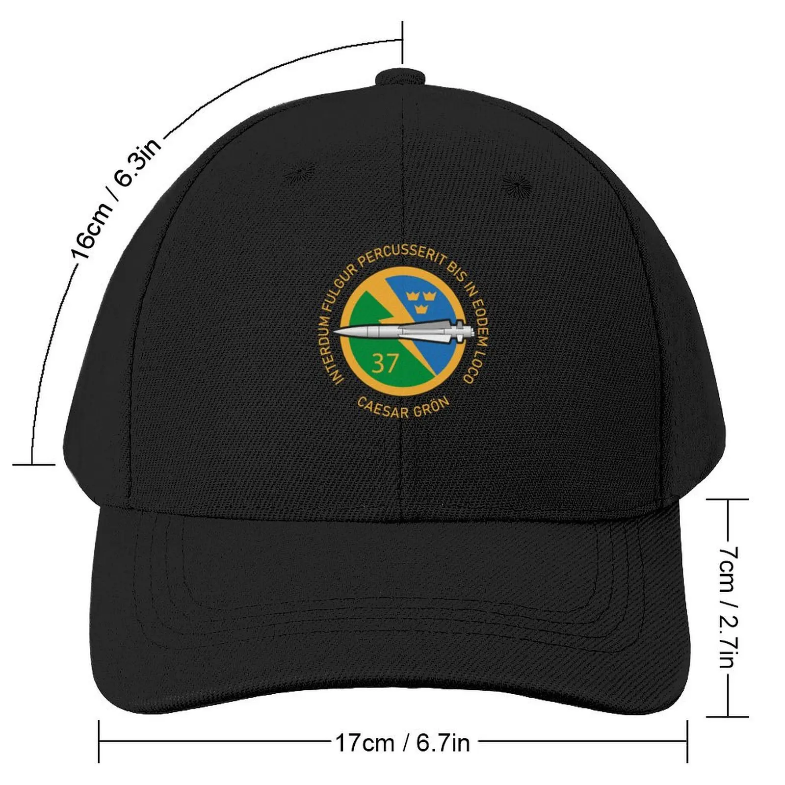 37:e Divisionen m?rke med gul text Baseball Cap birthday Dropshipping Women's Beach Men's