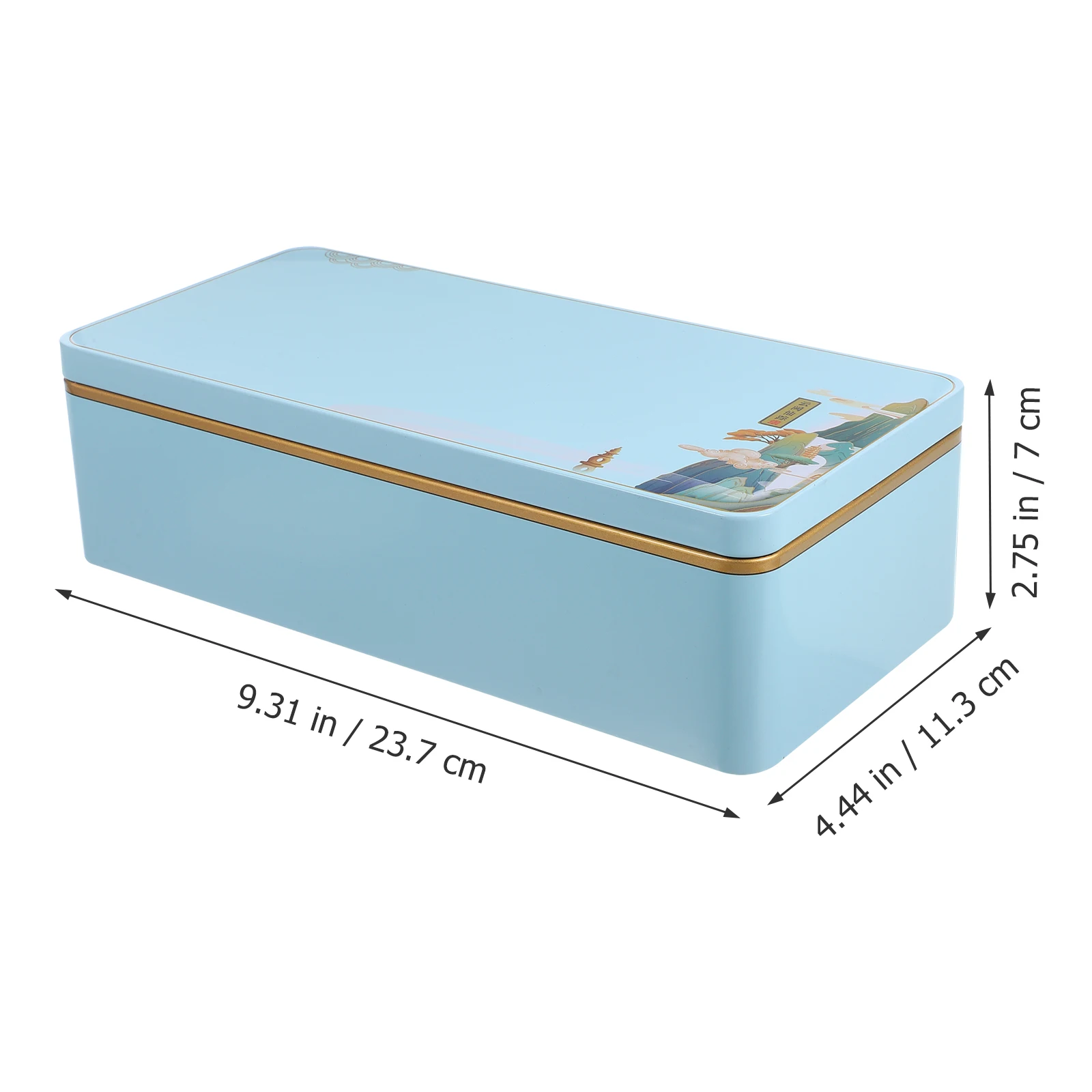 

1pc Tea Storage Jar Tinplate Metal Canister For Loose Tea Leaf Candy Dried Fruit Kitchen Pantry Organization Household Decor