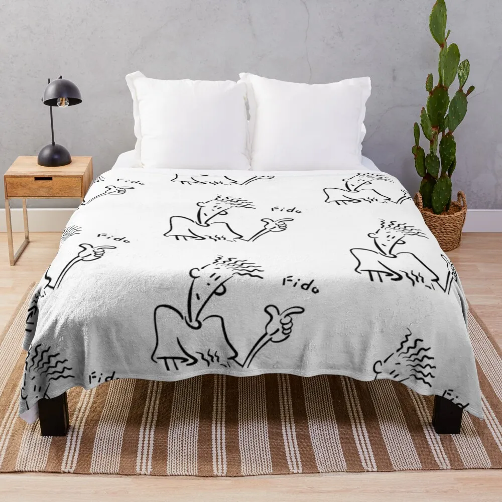 

Fido Dido Throw Blanket Furrys Plush Quilt Blankets